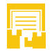 yellow illustration of a storage unit